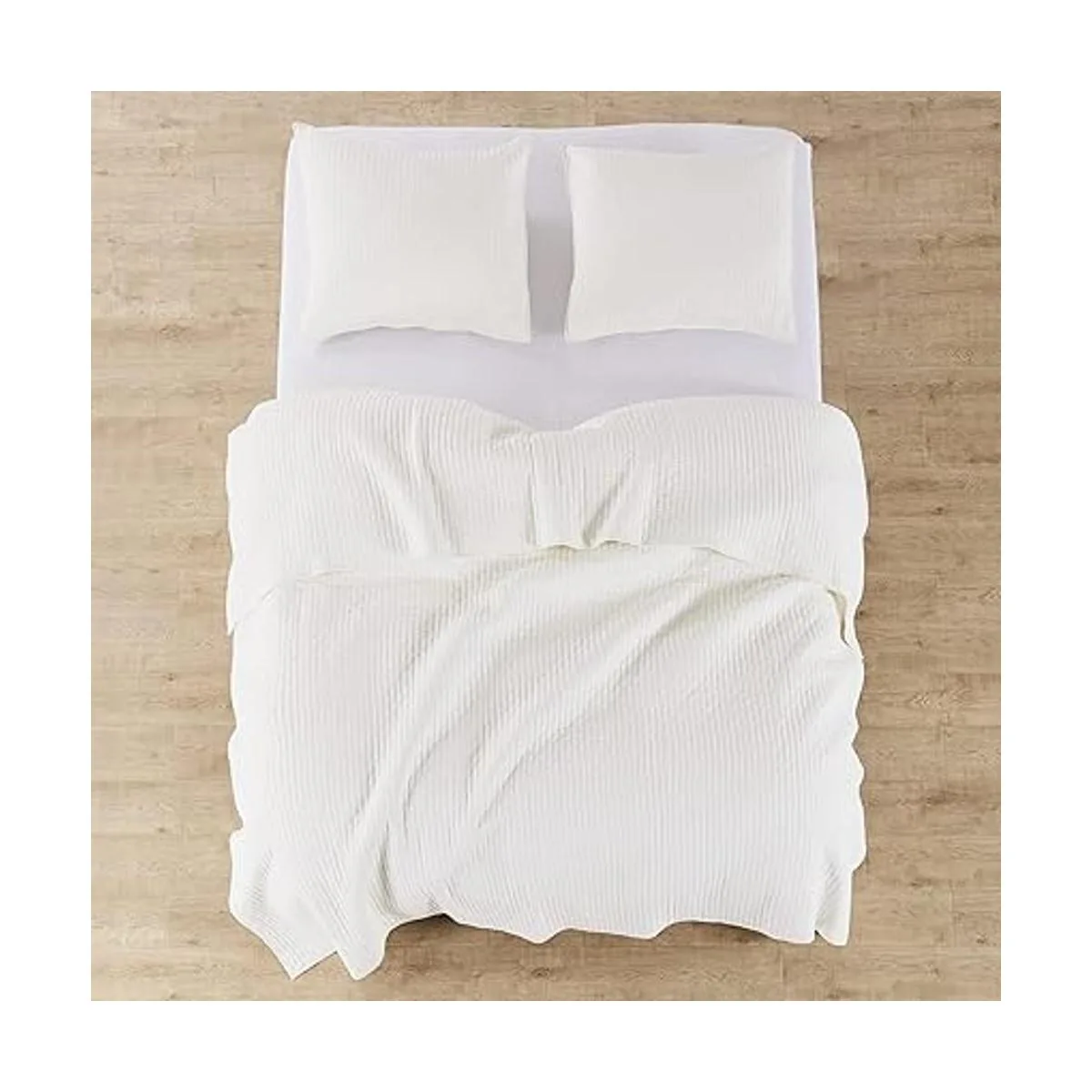 Levtex Home Juego de edredón de punto de cruz de algodón