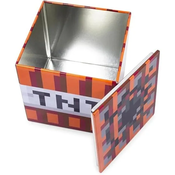 Minecraft TNT Caja de almacenamiento de lata de 4