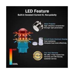 BRISHINE Paquete de 4 bombillas LED superbrillantes 3157_4