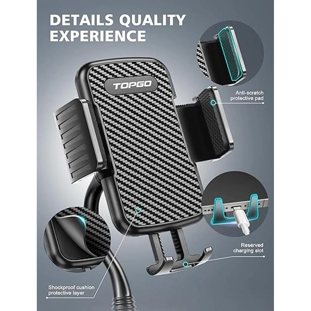 TOPGO Soporte para teléfono para automóvil soporte_2
