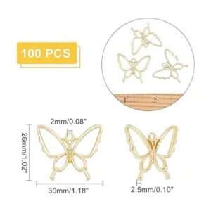 PH PandaHall 100 colgantes de aleación de espalda abierta