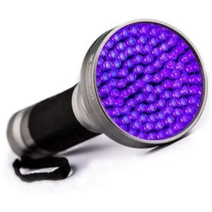 Potente linterna LED de luz negra ultravioleta detecta
