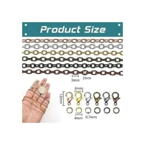 TOAOB Cadenas de cable de eslabones de 98 pies con 60