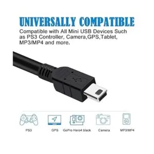 Cable mini USB 2 unidades de cable de carga USB 2.0 tipo_4