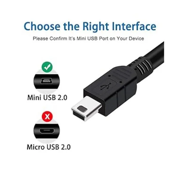 Cable mini USB 2 unidades de cable de carga USB 2.0 tipo_3