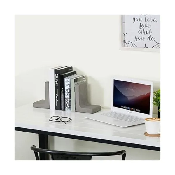 MyGift Sujetalibros decorativos de color gris cemento para_3