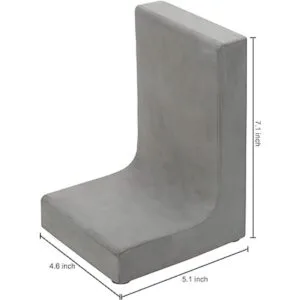 MyGift Sujetalibros decorativos de color gris cemento para_4