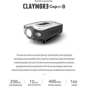 Claymore Capon 40B rojo luz LED recargable ultraligera