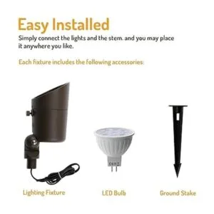 Lumina Luces LED de paisaje de aluminio fundido de 4 W