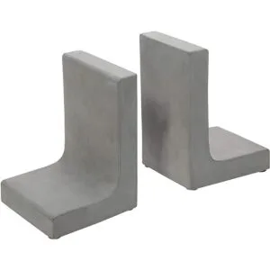 MyGift Sujetalibros decorativos de color gris cemento para_5