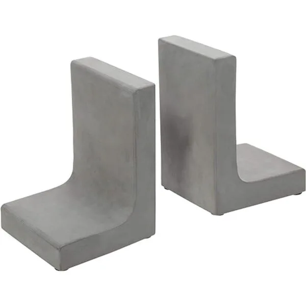 MyGift Sujetalibros decorativos de color gris cemento para_5