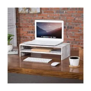 MyGift Soporte para monitor de computadora de madera_3