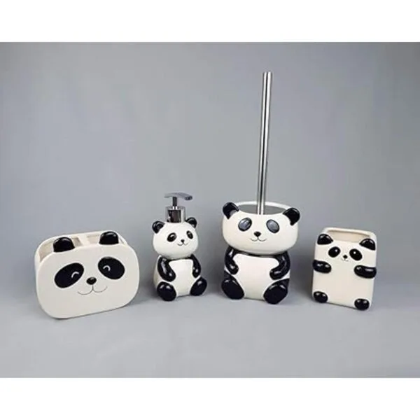 Isaac Jacobs Soporte para brochas de maquillaje de panda_6