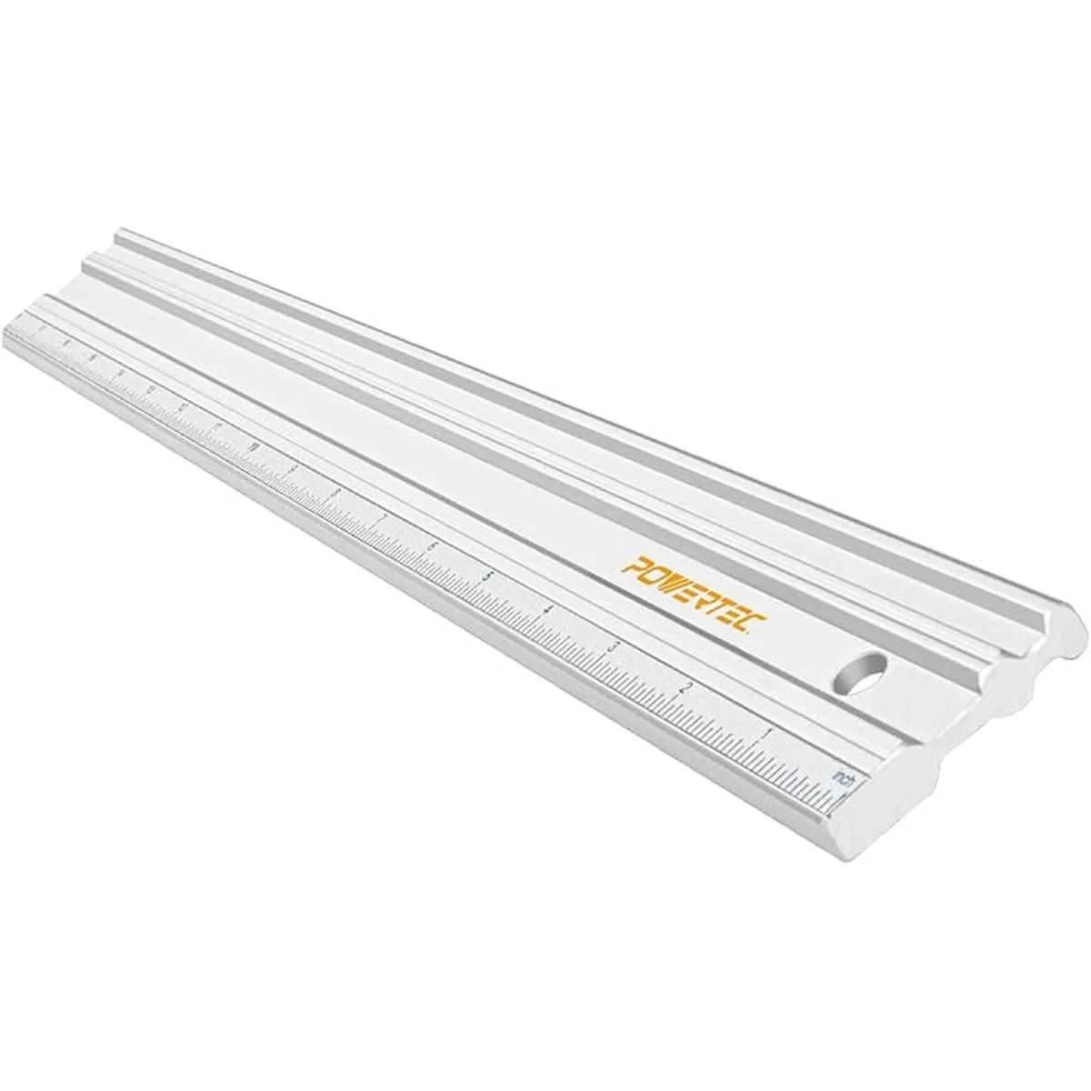 POWERTEC 71213 Borde recto de aluminio anodizado de 18