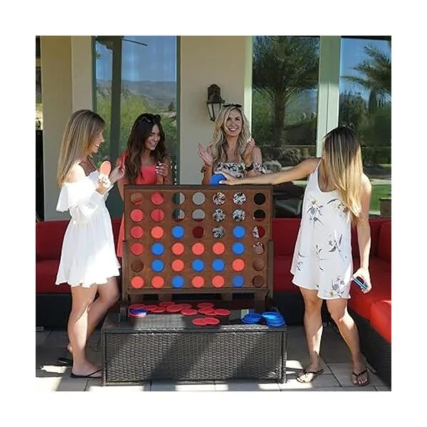 GoSports Juego de madera gigante 4 en fila de 3 pies de_3