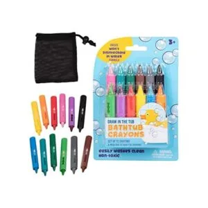 Juego de 12 lápices de colores para bañera con bolsa de_1