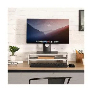 MyGift Soporte para monitor de computadora de madera_4