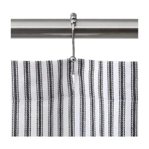 Cackleberry Home Cortina de ducha de algodón tejida a_3