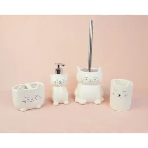 Isaac Jacobs Soporte para brochas de maquillaje de gato_5