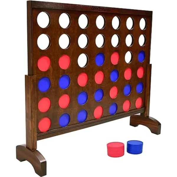 GoSports Juego de madera gigante 4 en fila de 3 pies de_1