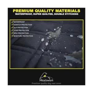 Meadowlark Premium Hammock Dog Car Seat Cover for Back