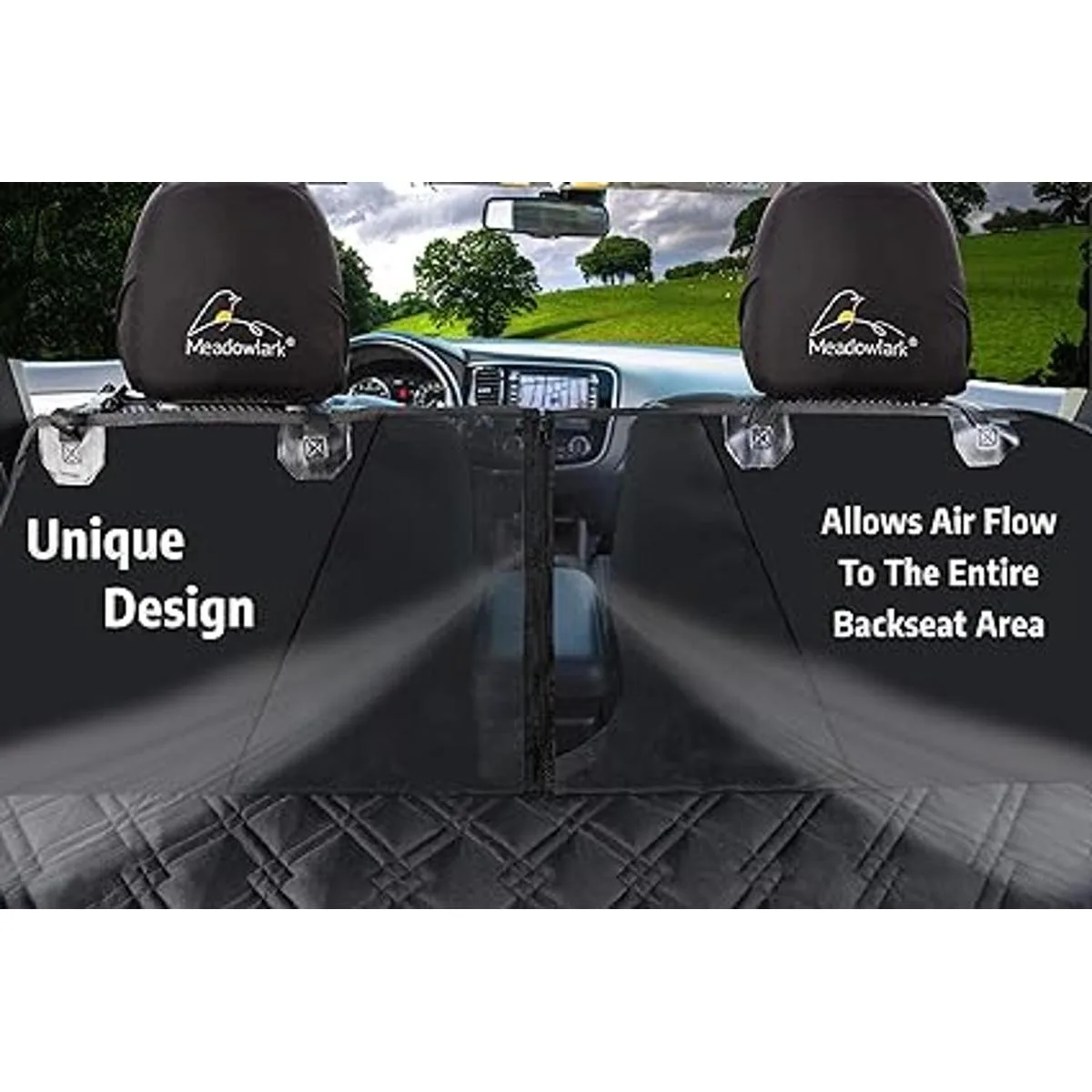 Meadowlark Premium Hammock Dog Car Seat Cover for Back