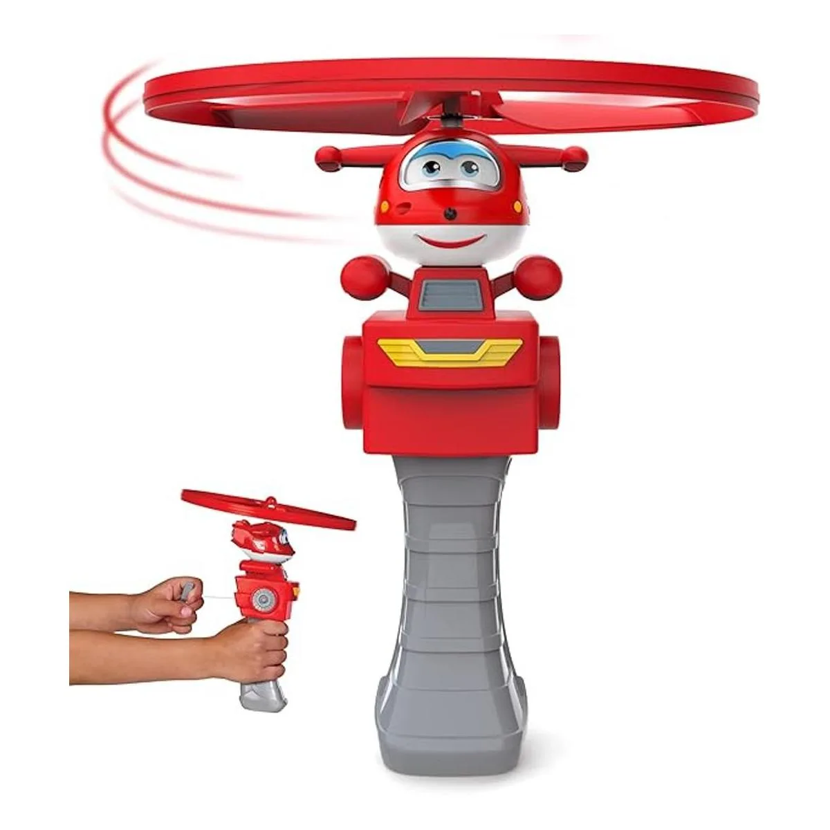 Super Wings Jett Flying Jett figura de juguete de avión y_1