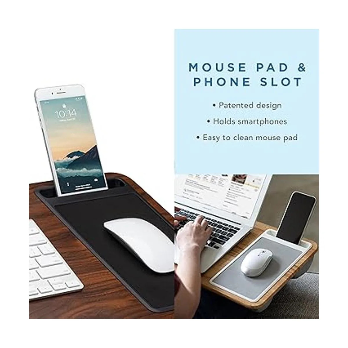 LapGear Escritorio de regazo de oficina en casa con repisa_3