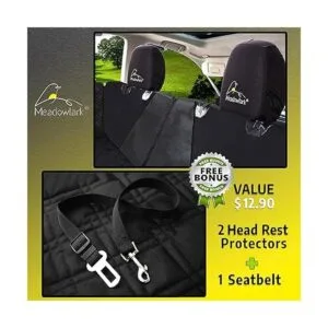 Meadowlark Premium Hammock Dog Car Seat Cover for Back