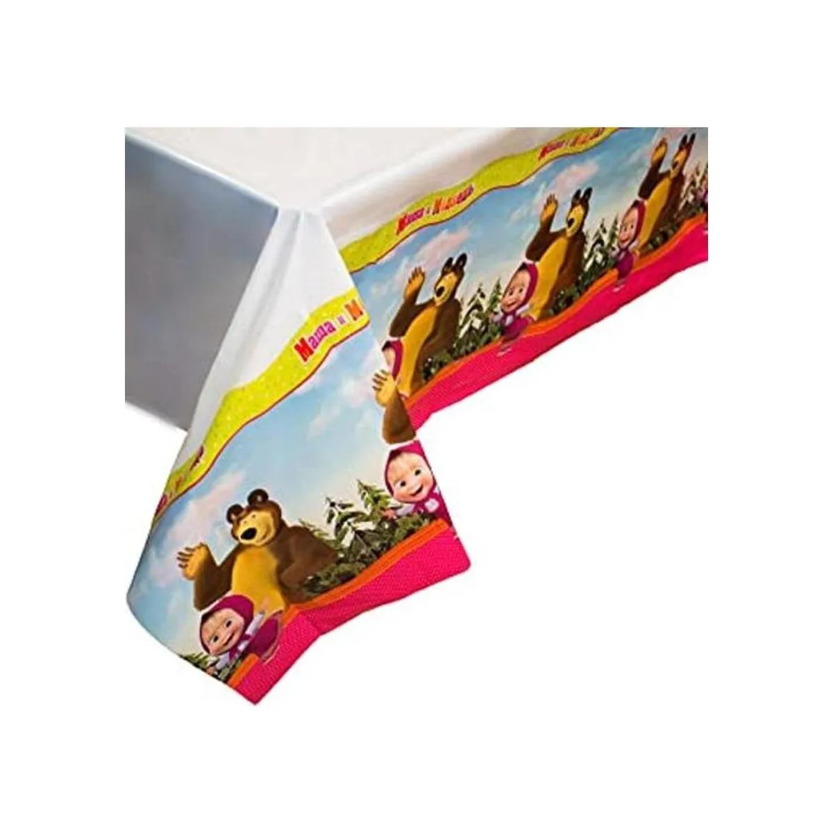 Mantel brillante Masha y el oso para niños con personajes_1