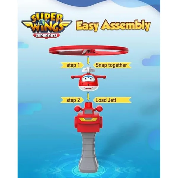 Super Wings Jett Flying Jett figura de juguete de avión y_4