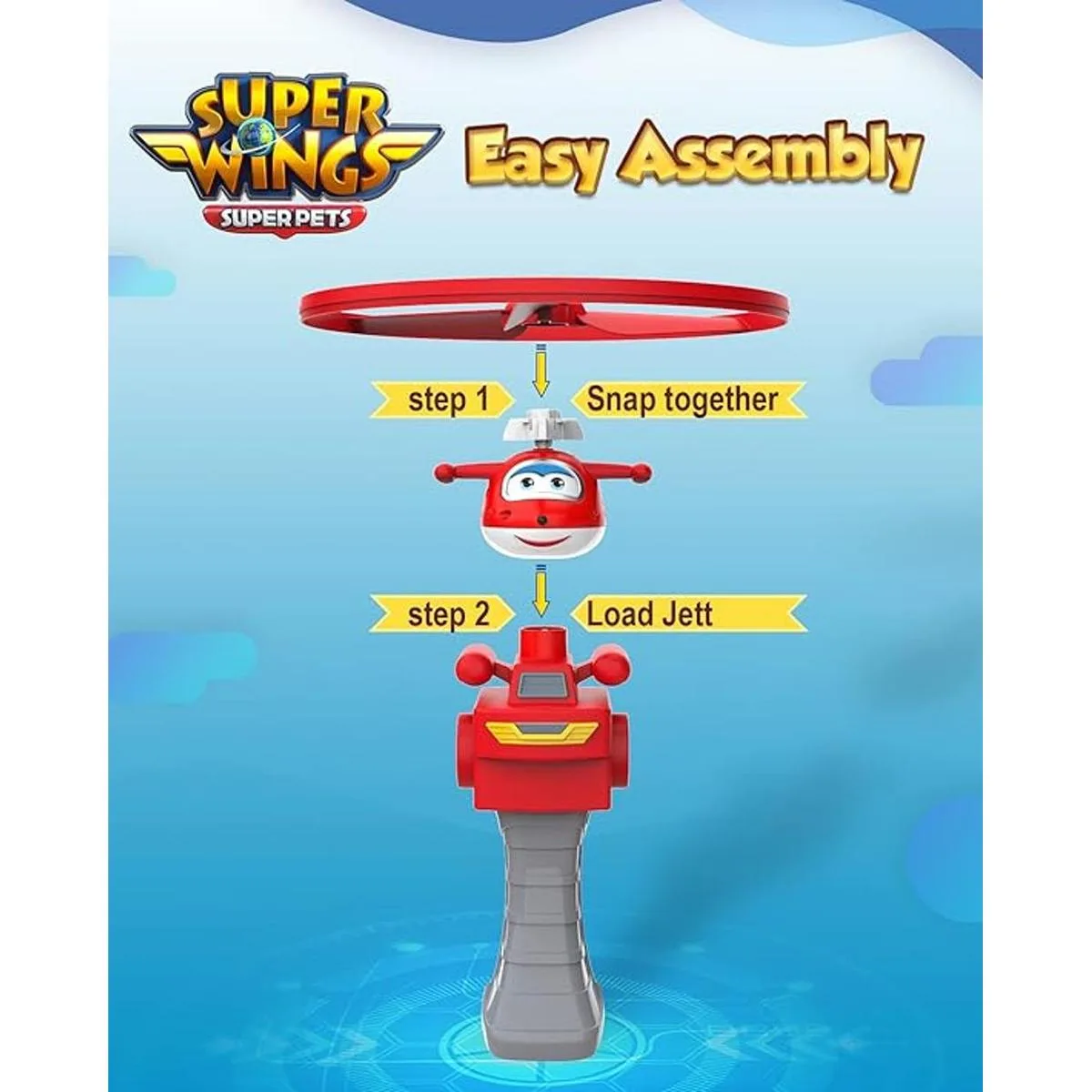 Super Wings Jett Flying Jett figura de juguete de avión y_4