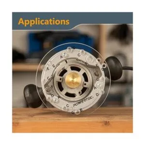 POWERTEC 71369 Placa base universal para enrutador con