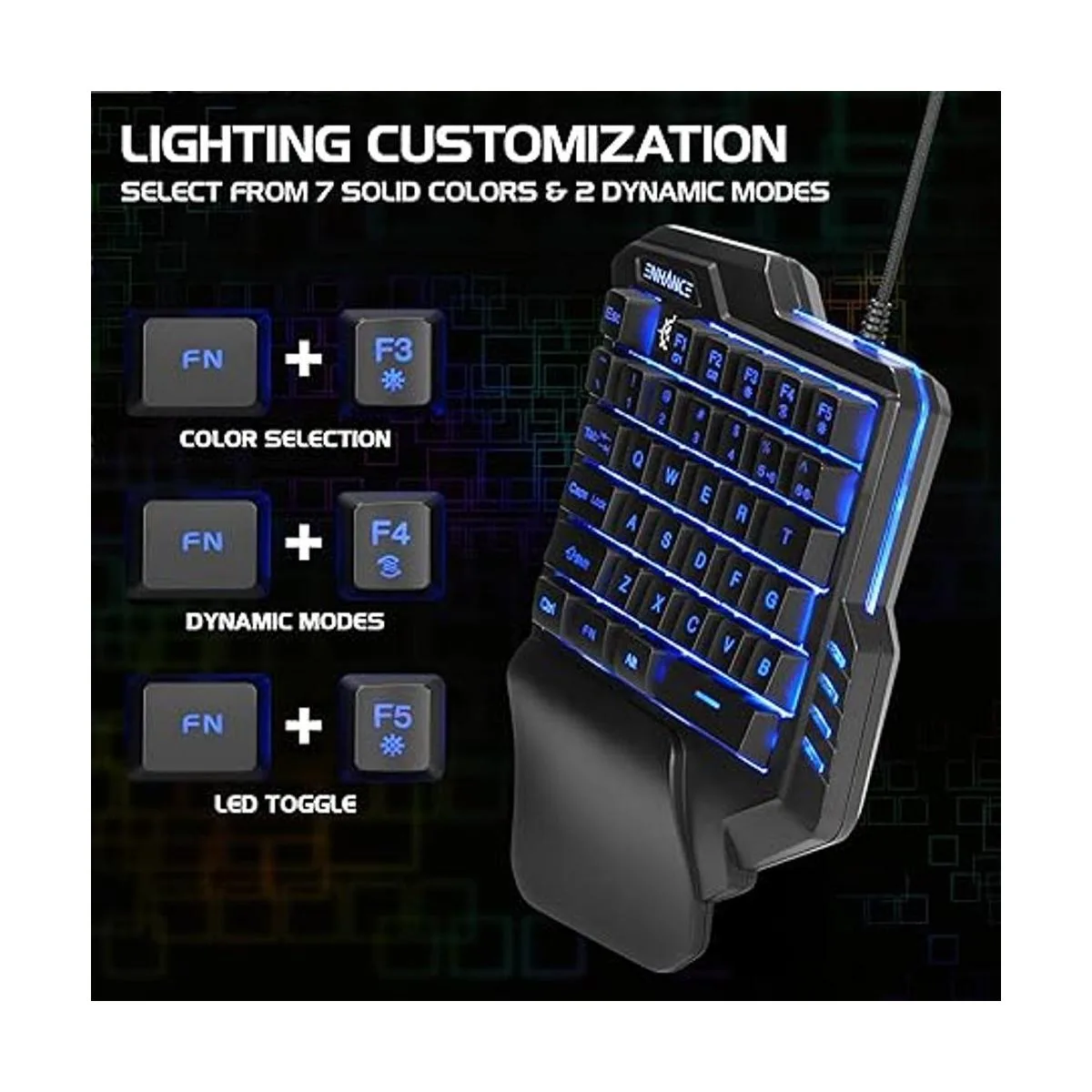 ENHANCE Teclado para juegos con una sola mano teclado_3