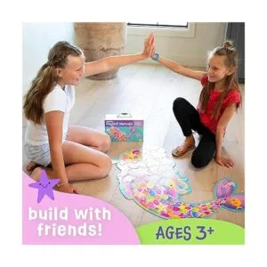 Peaceable Kingdom Rompecabezas de piso de sirena mágica