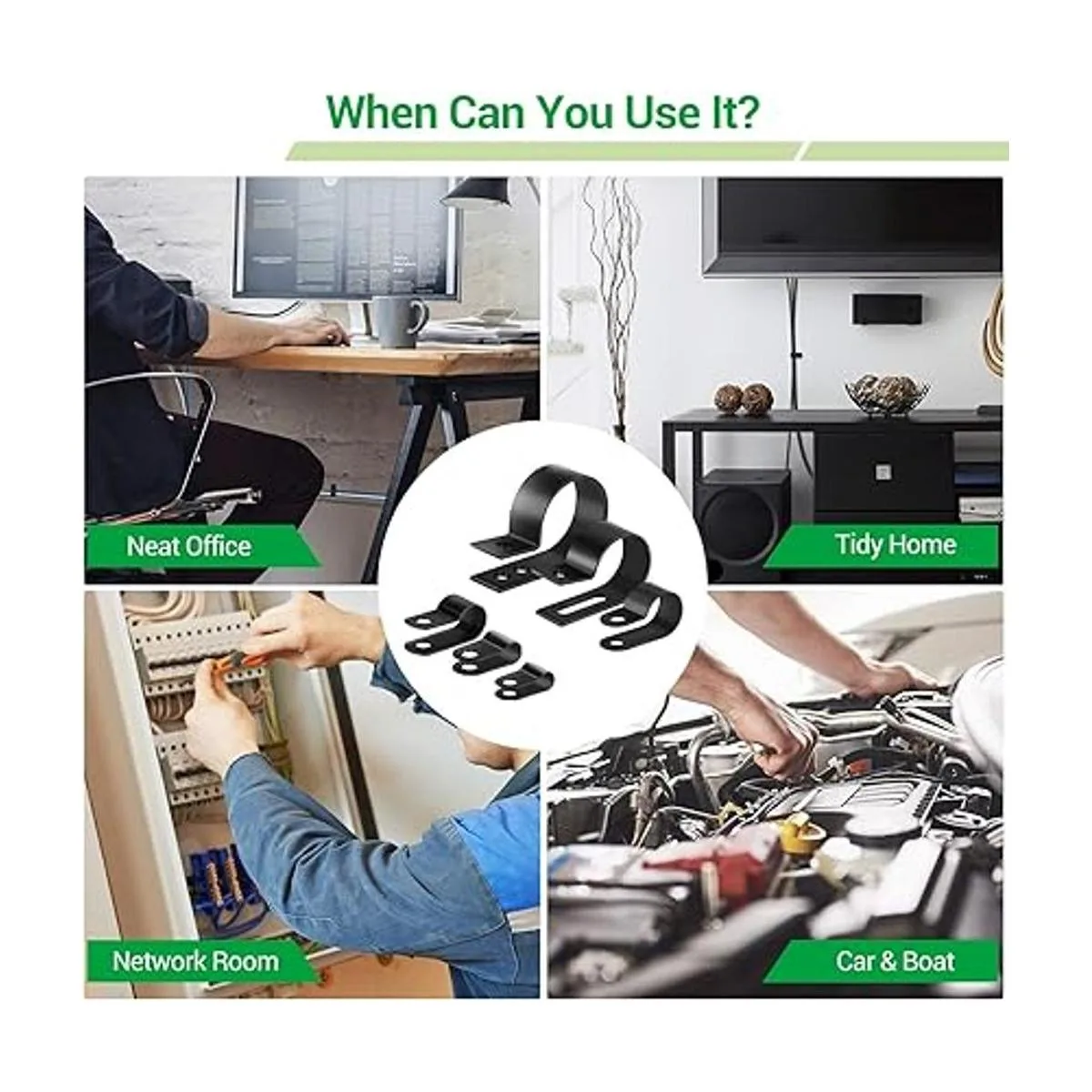 Clips de cable para organizador de cables de gestión de_5