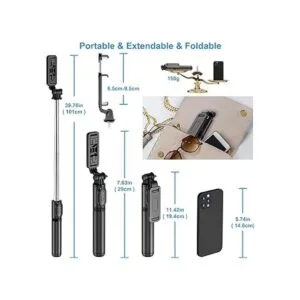 Selfie stick extensible para selfie con control remoto_4