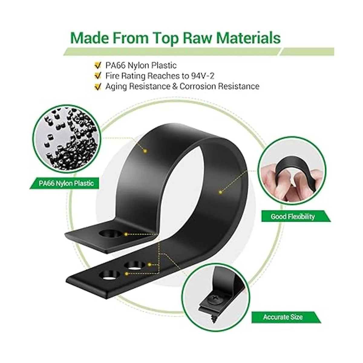 Clips de cable para organizador de cables de gestión de_4