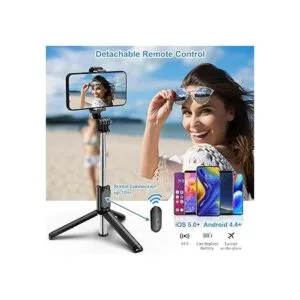 Selfie stick extensible para selfie con control remoto_3