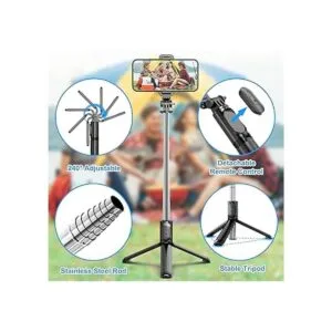 Selfie stick extensible para selfie con control remoto_2