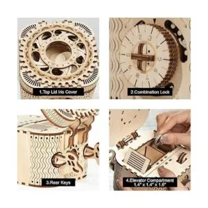 ROKR Caja de rompecabezas 3D de madera Kits Rompecabezas_5