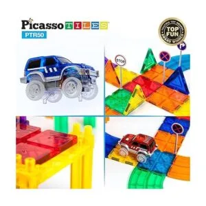 PicassoTiles Juego de 50 piezas de juguetes educativos de_5