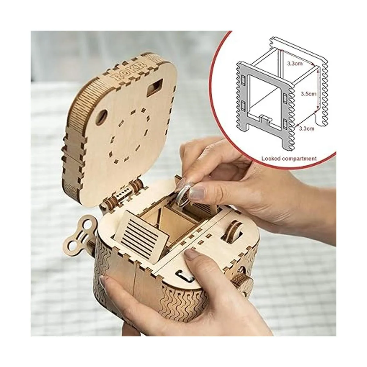 ROKR Caja de rompecabezas 3D de madera Kits Rompecabezas_3