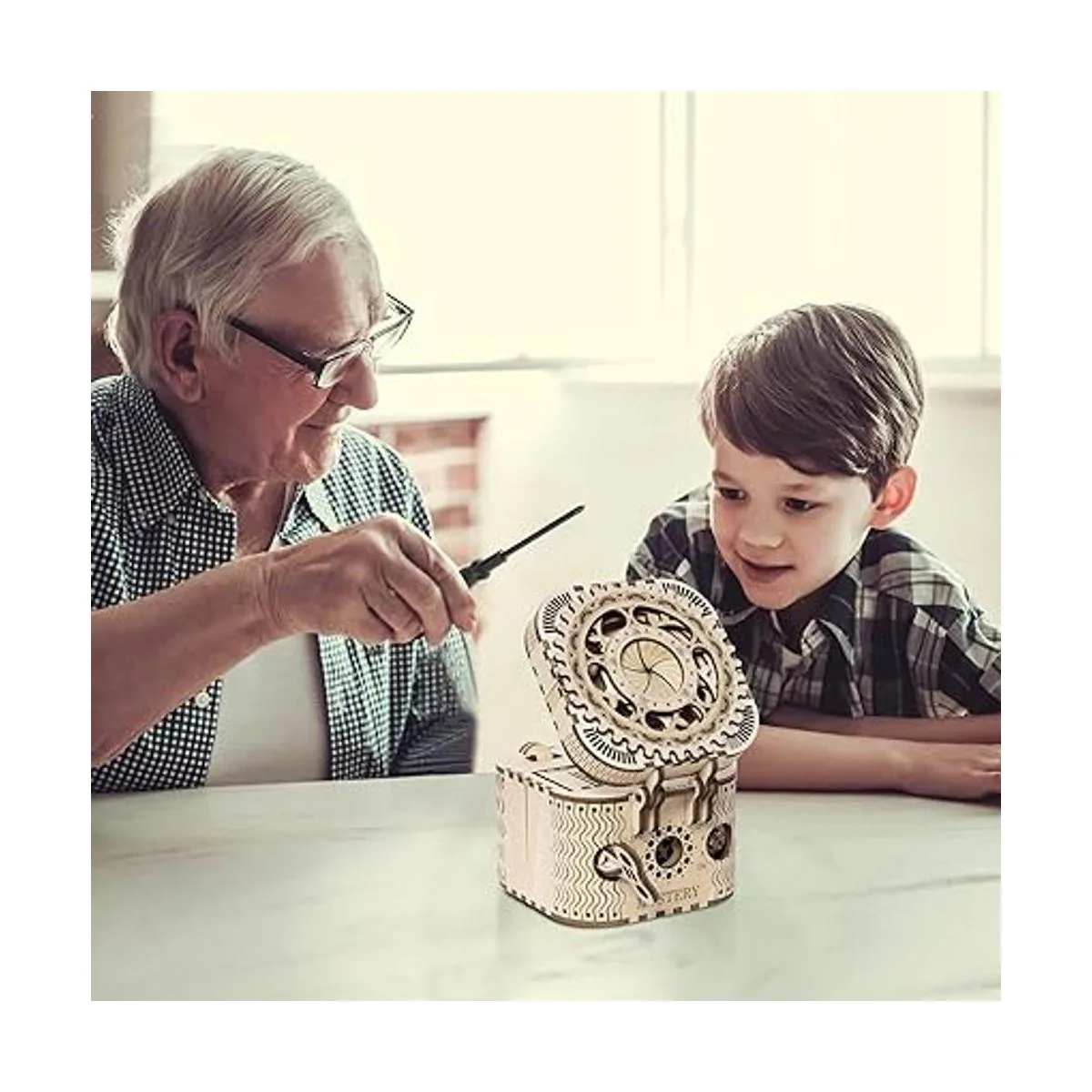 ROKR Caja de rompecabezas 3D de madera Kits Rompecabezas_4