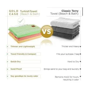 GOLD CASE Juego de 6 toallas turcas de baño vintage_6