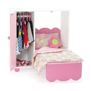 Emily Rose Muebles de muñeca de 18 pulgadas cama de