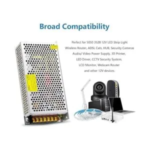 SHNITPWR 12 V 15 A 180 W Adaptador de fuente de_6