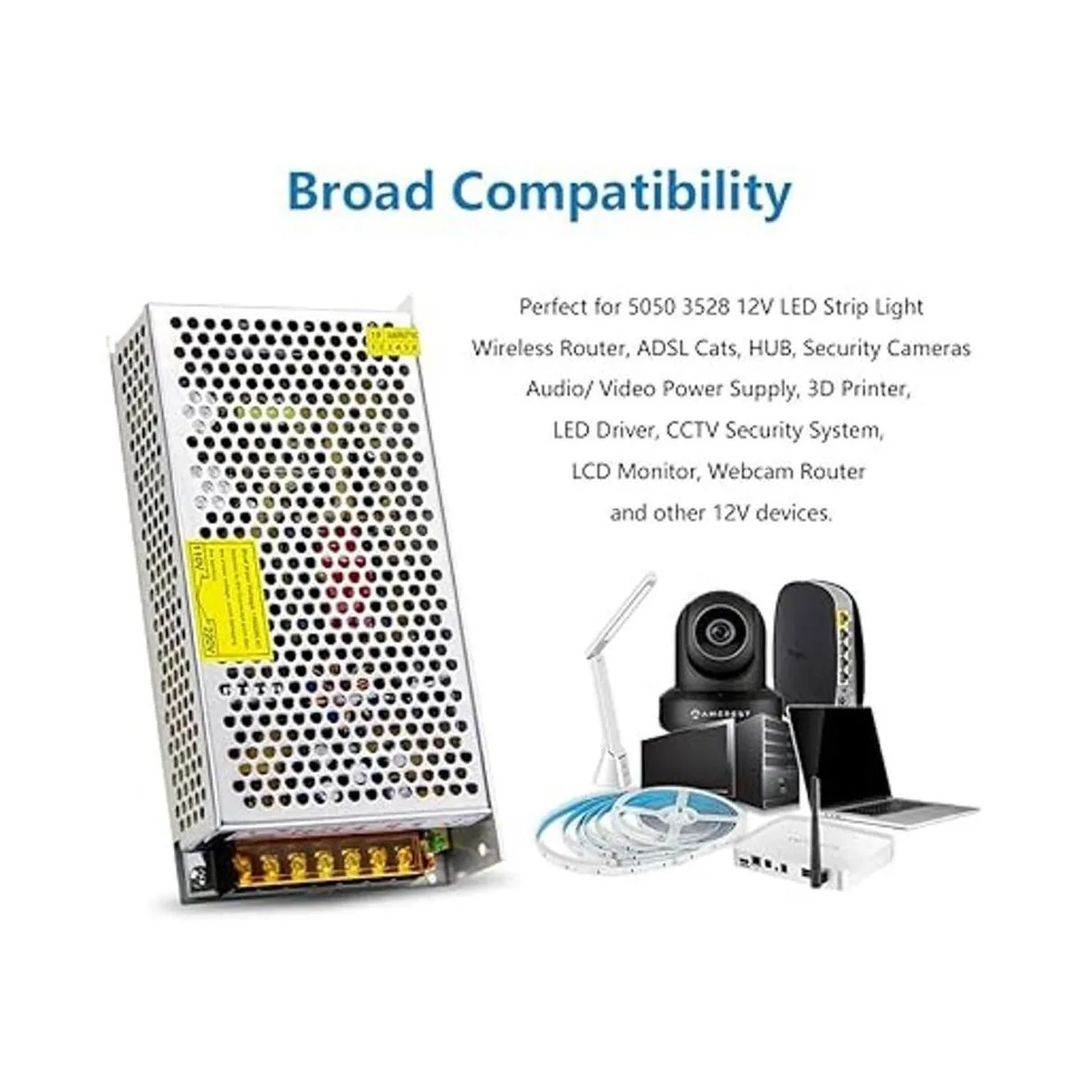 SHNITPWR 12 V 15 A 180 W Adaptador de fuente de_6