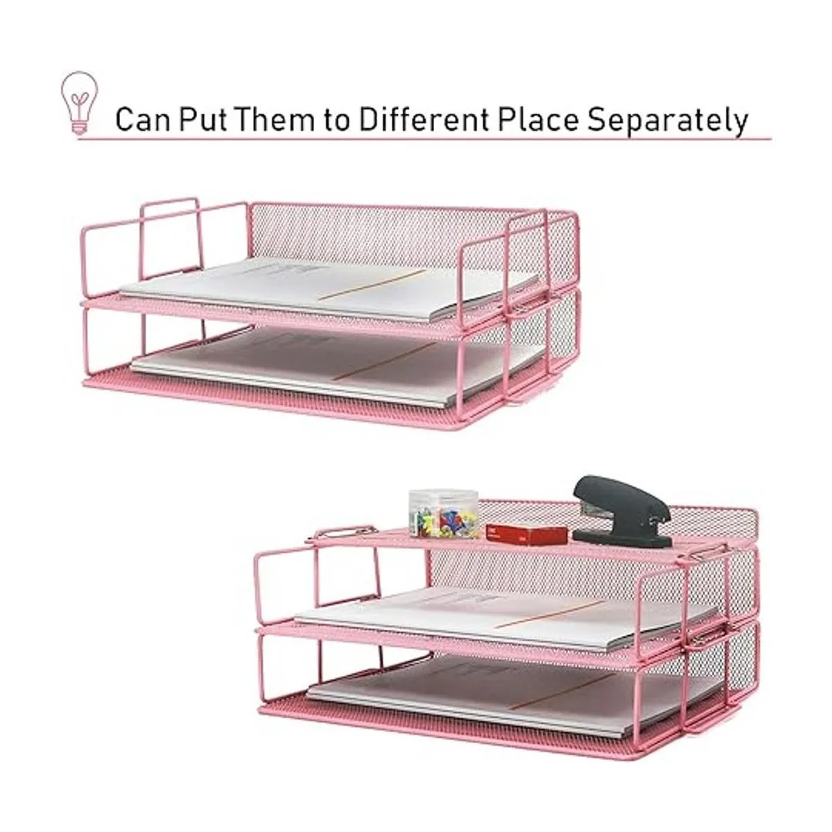 LUCYCAZ Bandeja de papel organizador de escritorio_3