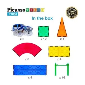 PicassoTiles Juego de 50 piezas de juguetes educativos de_6